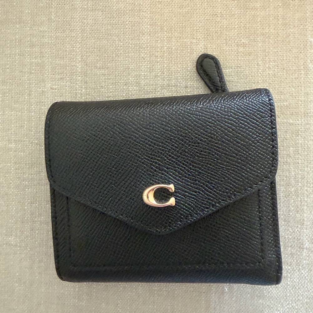 Coach Black Textured Leather Wallet